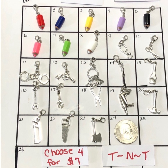 DC-#7.  4x Occupation Dangle Charms - Picture 7 of 9